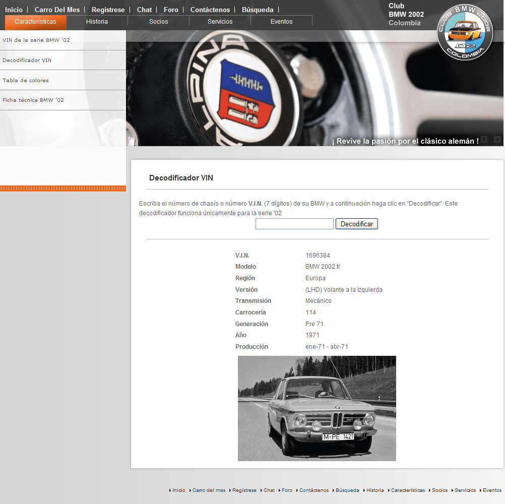 NEW BMW 2002 VIN decoder ﻿ BMW 2002 and other '02