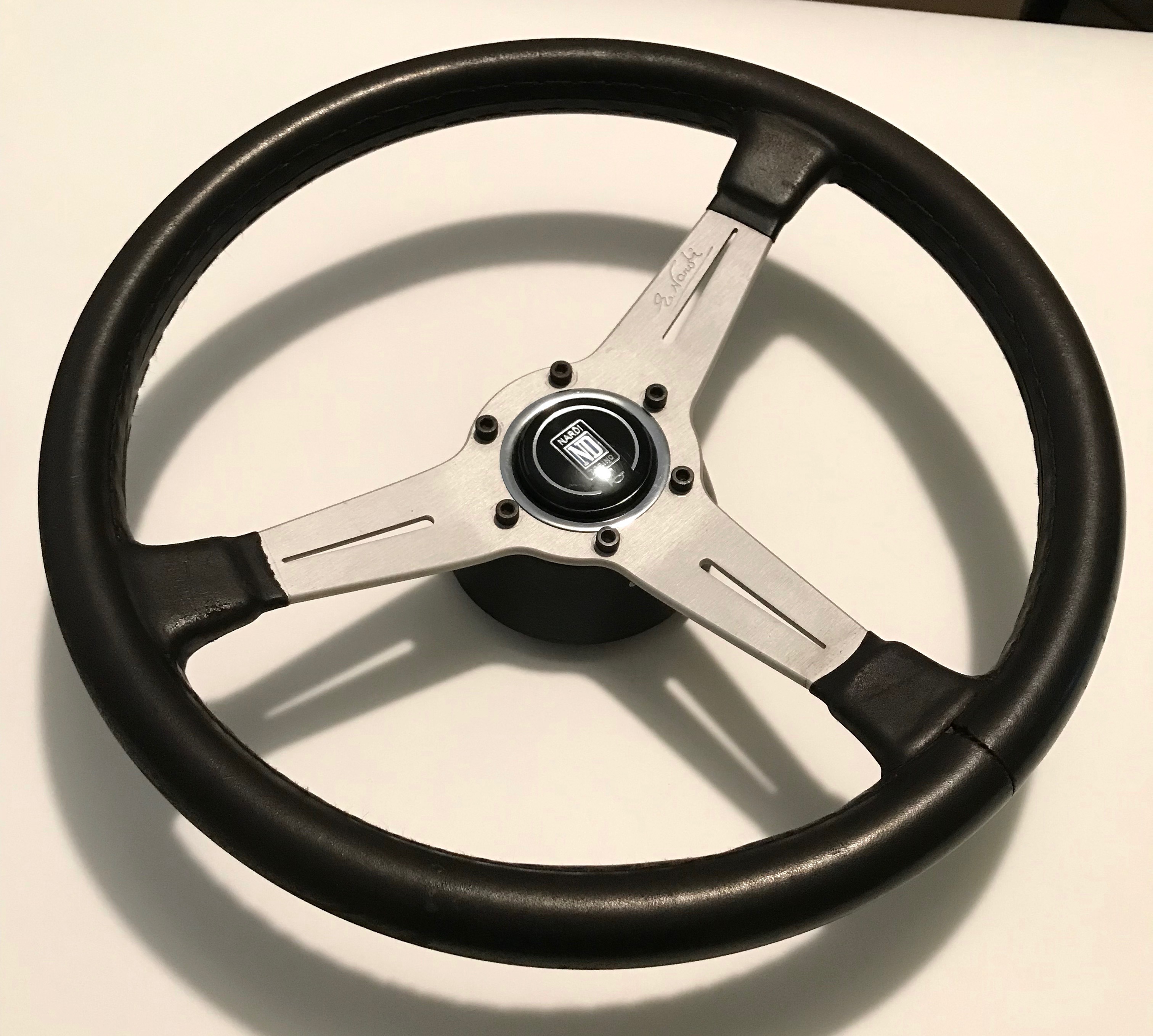 Vintage Nardi Torino Classic Leather Steering Wheel 355mm ﻿ Miscellaneous