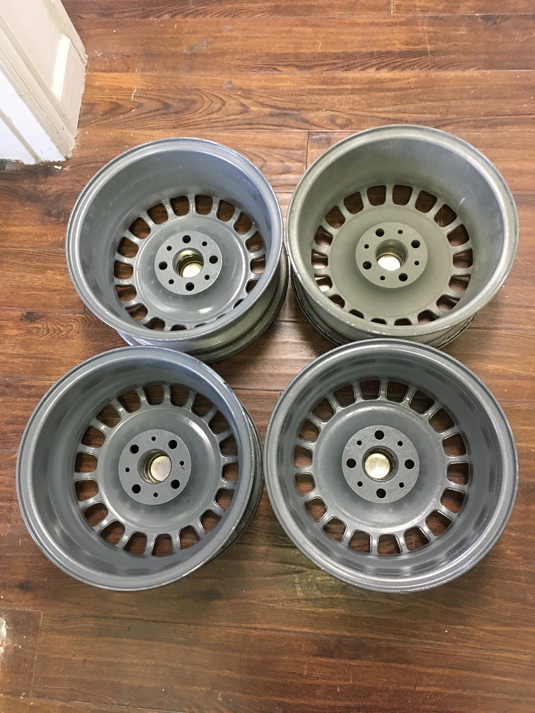Very nice set of bottle cap wheels w/center caps only 225 ﻿ Parts For