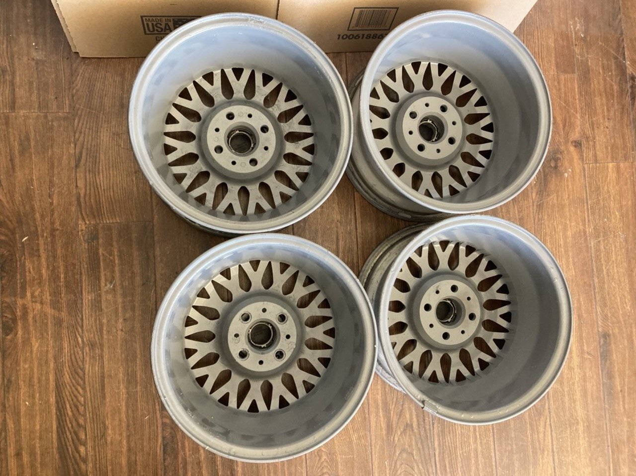 E30 14 inch BBS Basketweave Wheels 4x100 14x6.5 et30 Offset