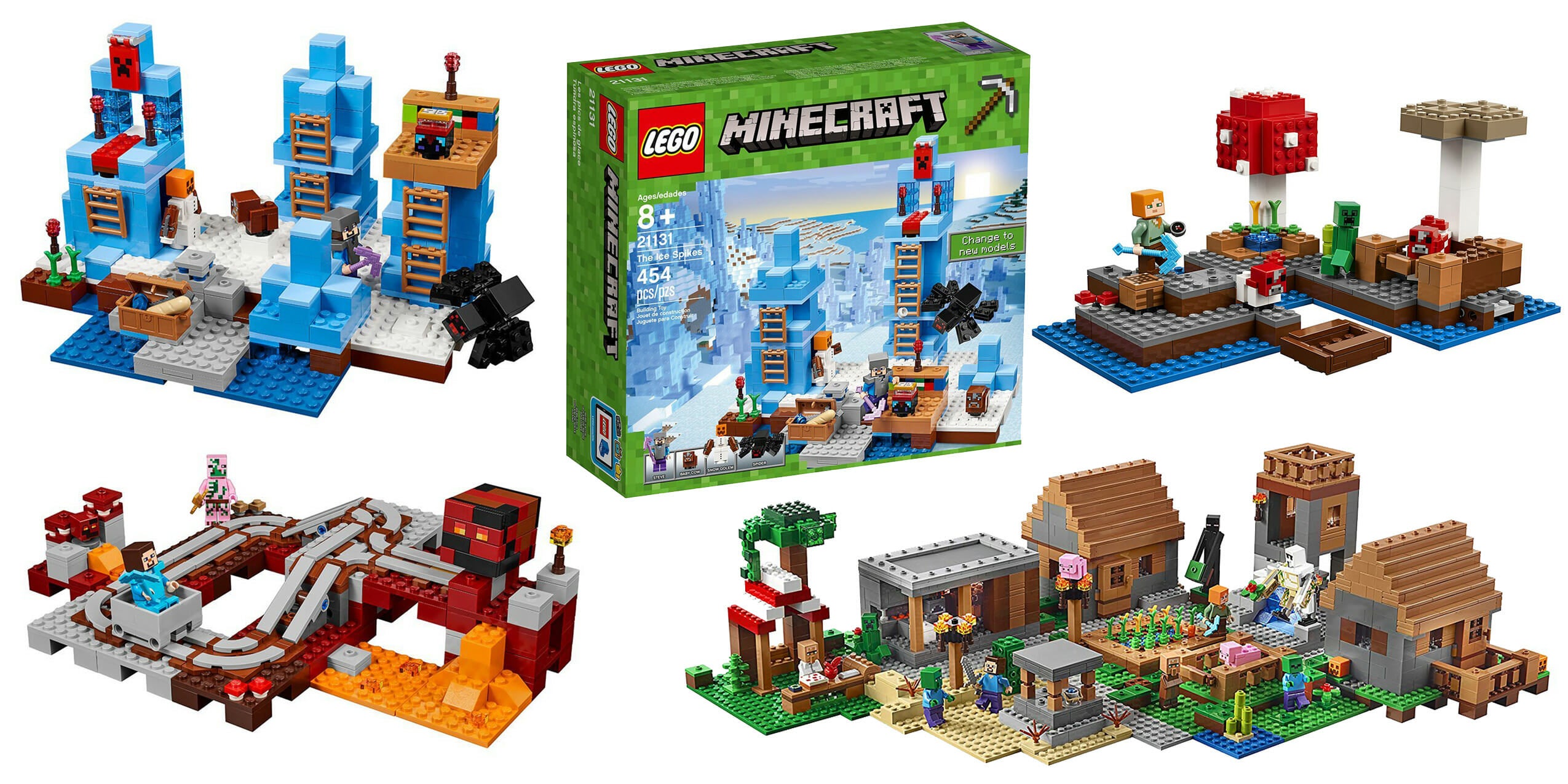 Hunt Creepers, dig for diamonds and build anything with Minecraft Lego