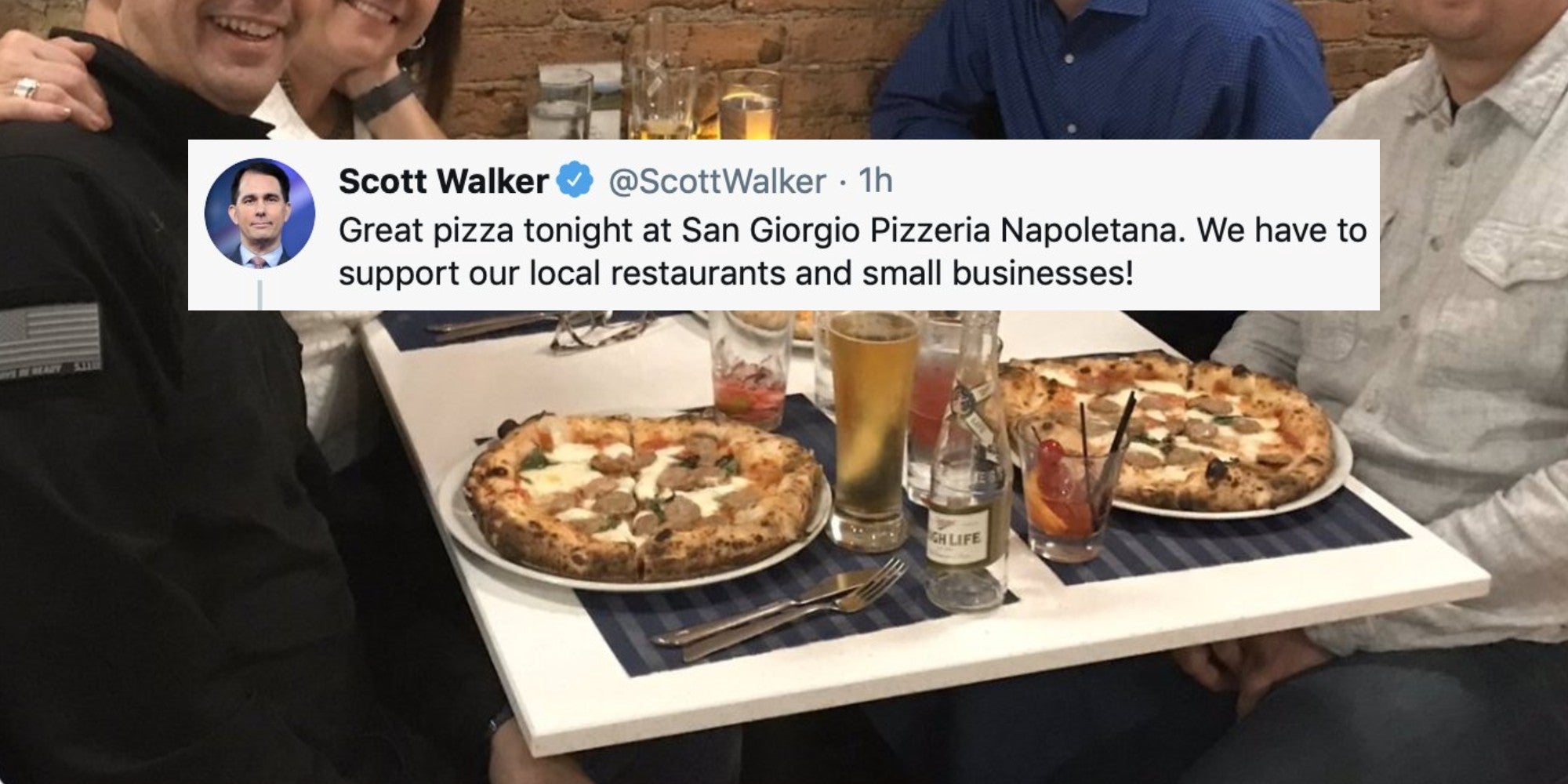 Scott Walker Roasted After Trying To Pass Off Old Pizza Photo As New