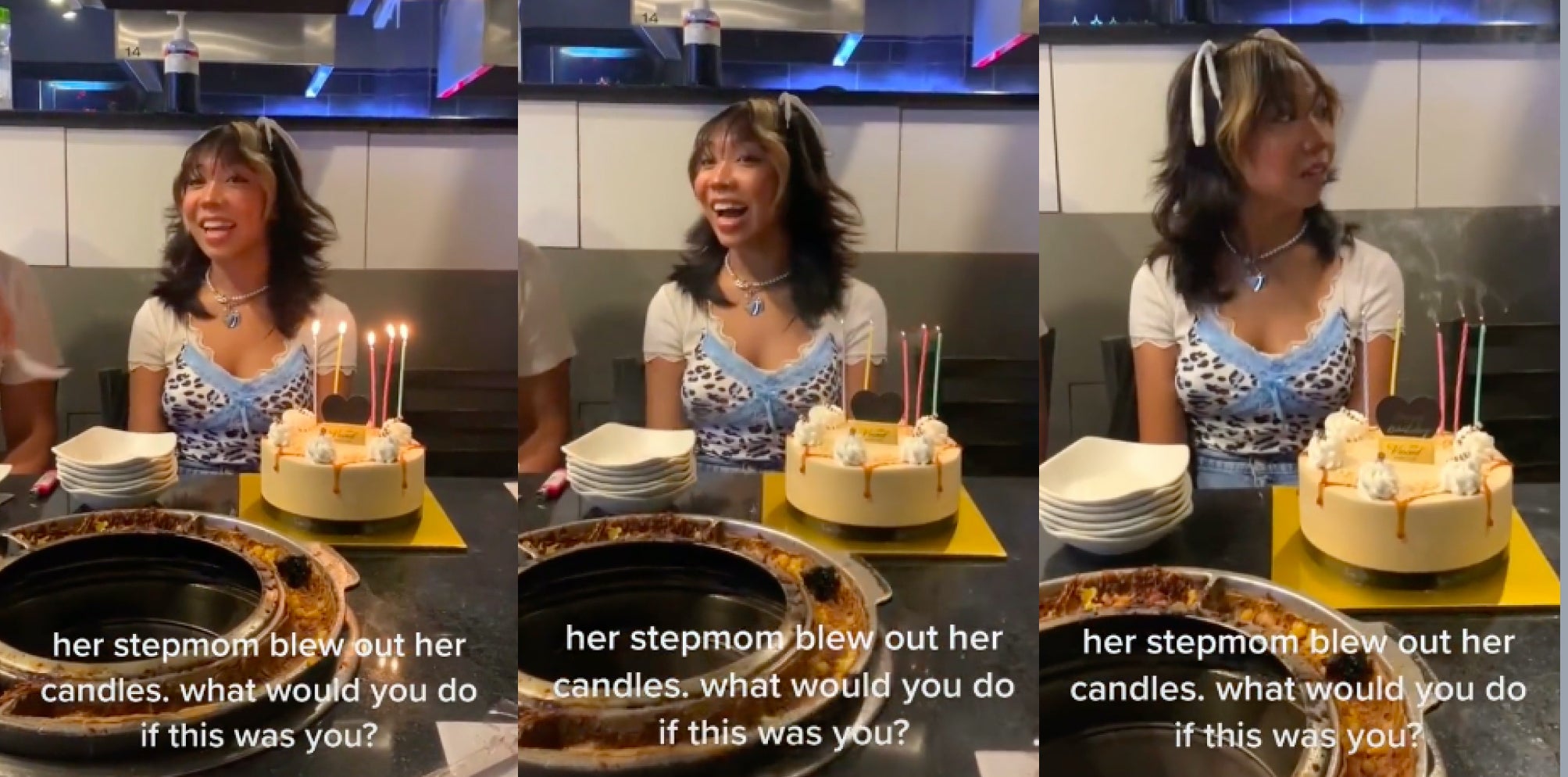 Stepmom Blows Out Stepdaughter's Birthday Candles in Viral Video