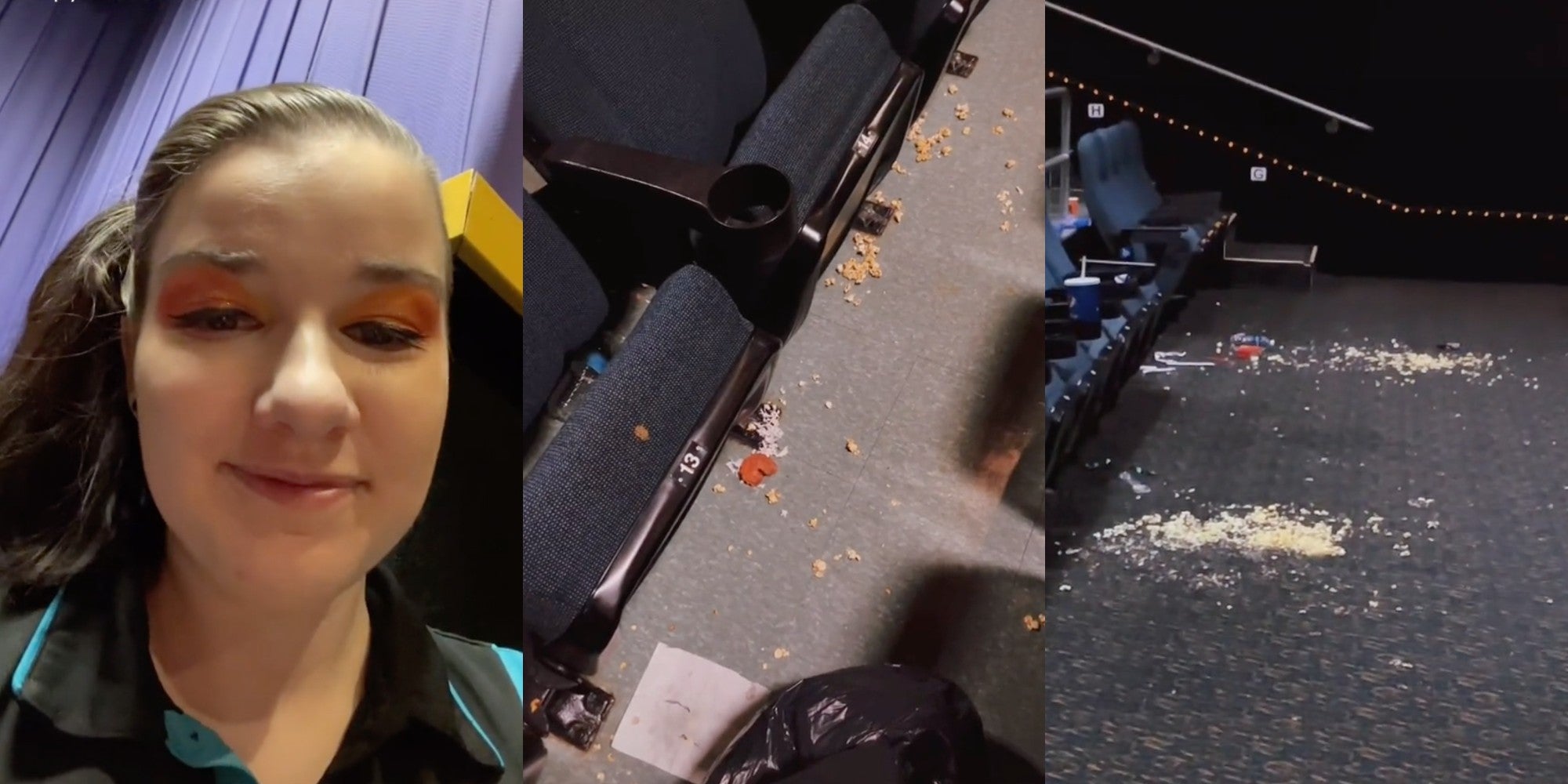 Movie Theater Usher Shows Mess After Screening in Viral TikTok