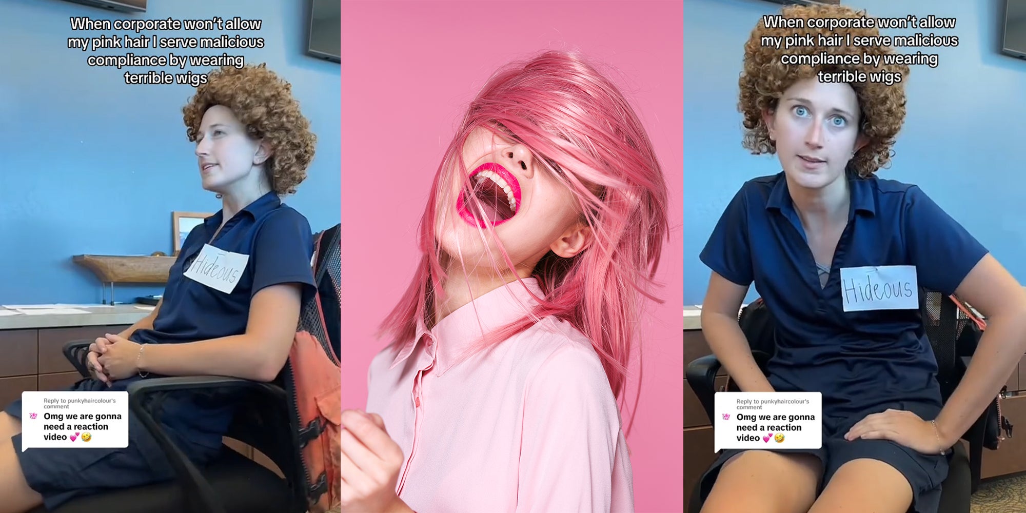 Worker Wears ‘Terrible Wigs’ to Spite Job's Colored Hair Policy