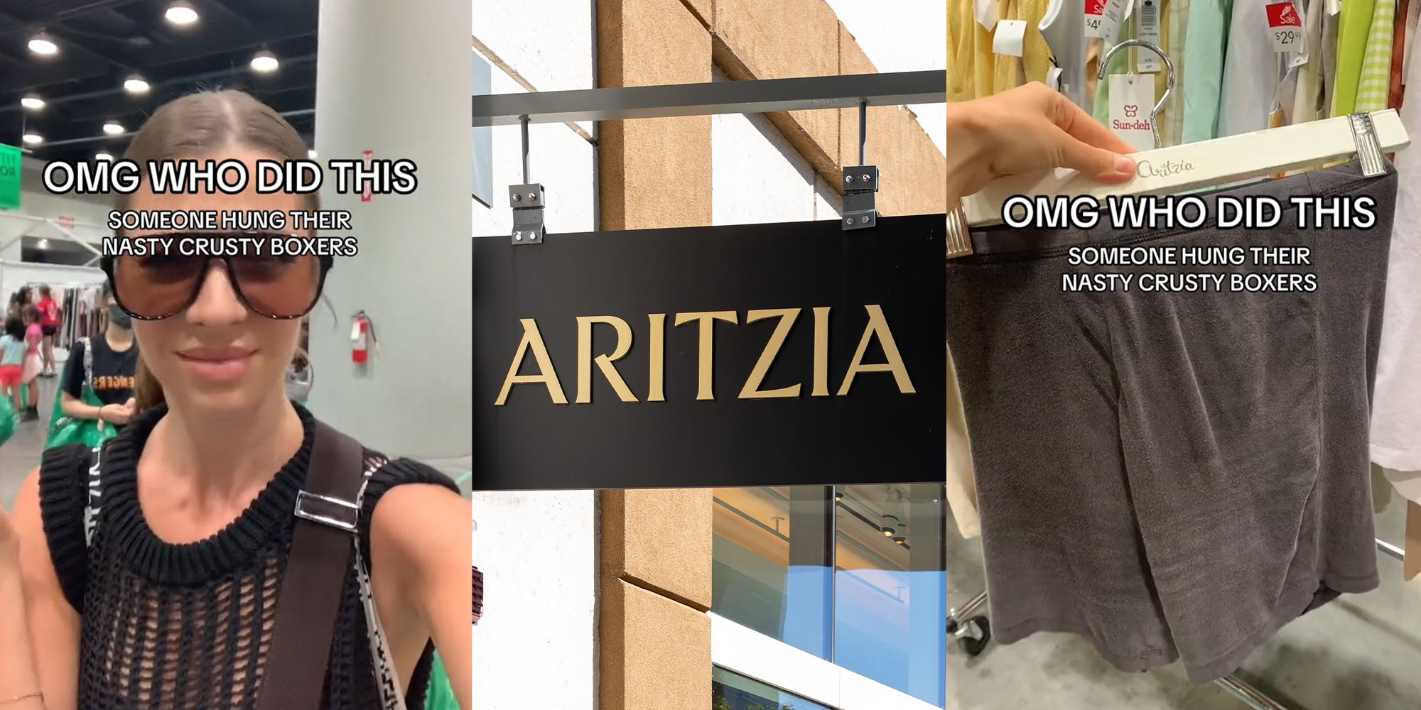 Customer Finds Used Boxers at the Aritzia Warehouse Sale