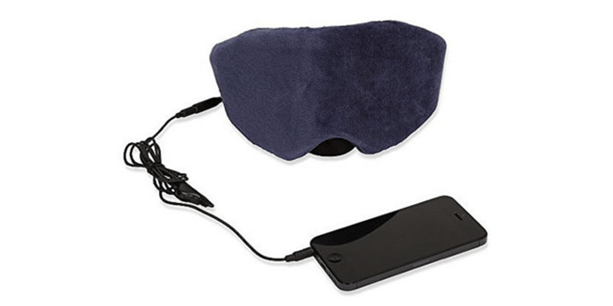 This eye mask has built in headphones so you can nap anywhere