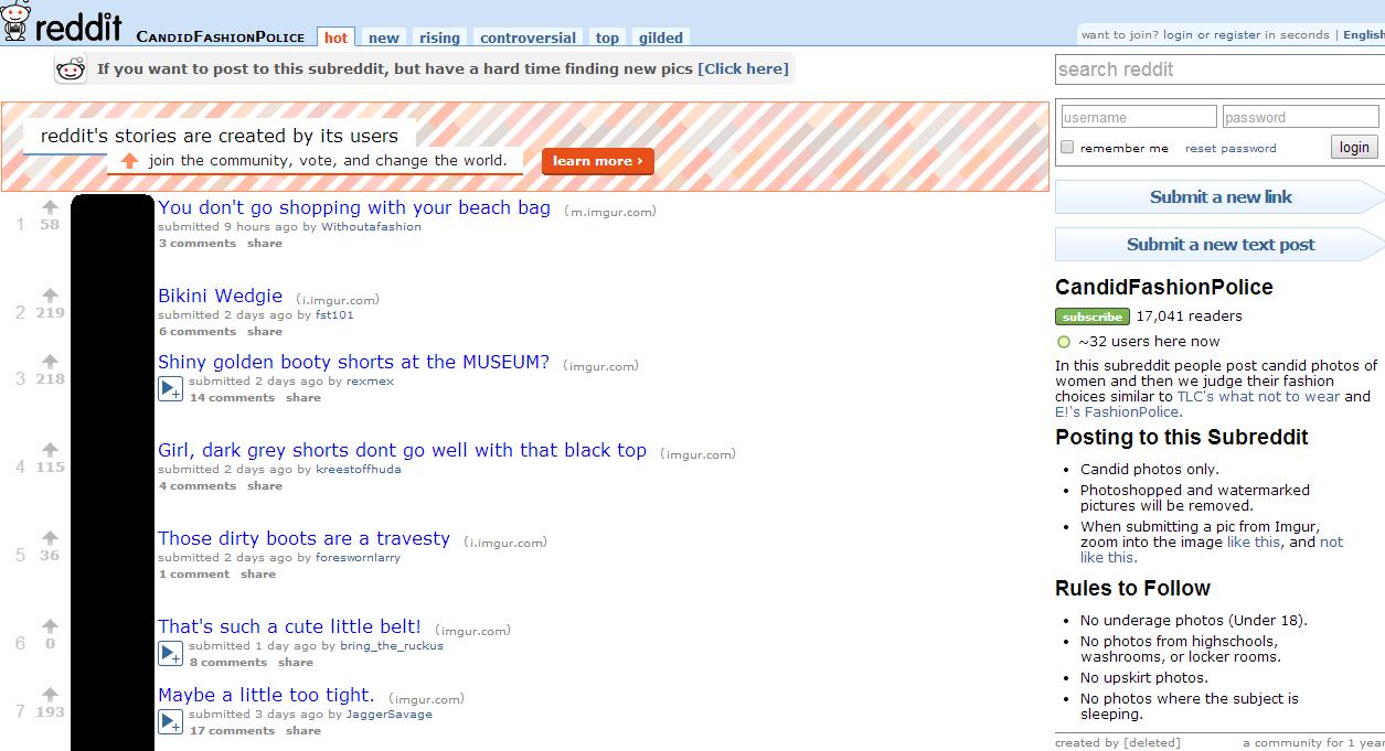 What Happened To Candid Fashion Police On Reddit McCullum Baginert