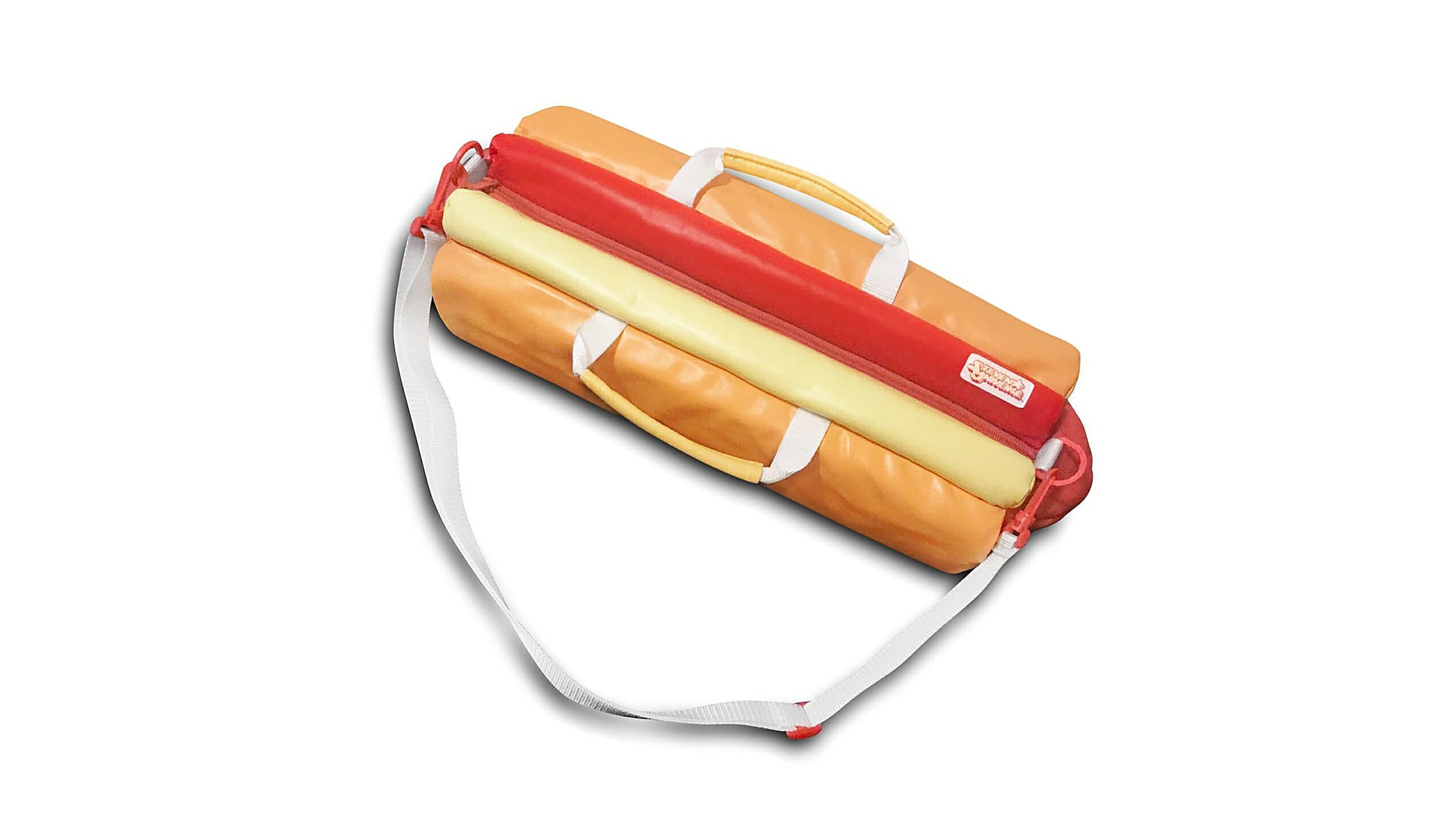 This hot dog duffel bag is perfect for kids and crystal gems