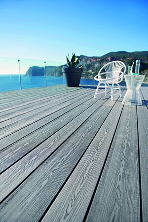 Lame De Terrasse Composite Forexia Elegance Structuree Veinee Bois