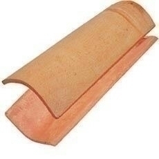 Tuile A Douille Romane Canal Diam 150mm Coloris Vieilli Terroir