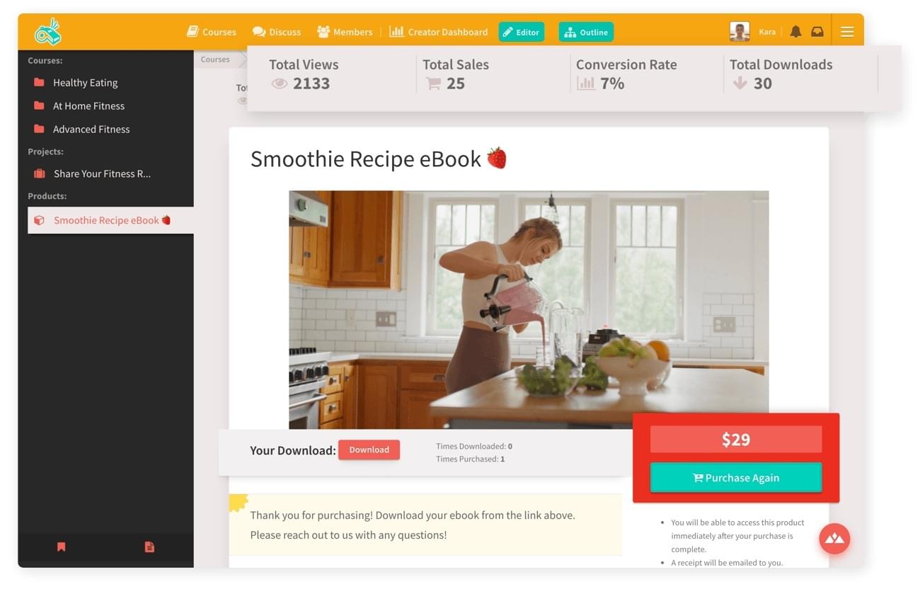 Can You Sell Digital Download Products on Thinkific? How to Create