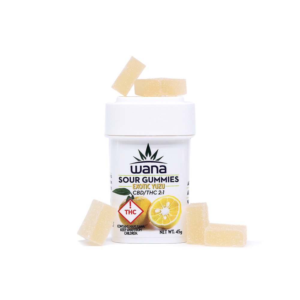 Exotic Yuzu 21 (200mg CBD/100mg THC) Wana Gummies Jane