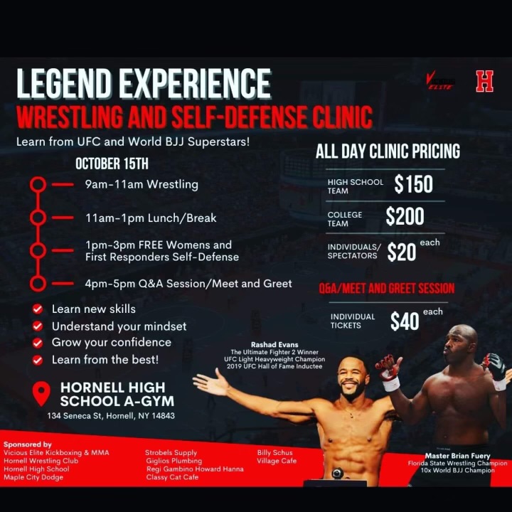 Hornell Wrestling and SelfDefense Clinic