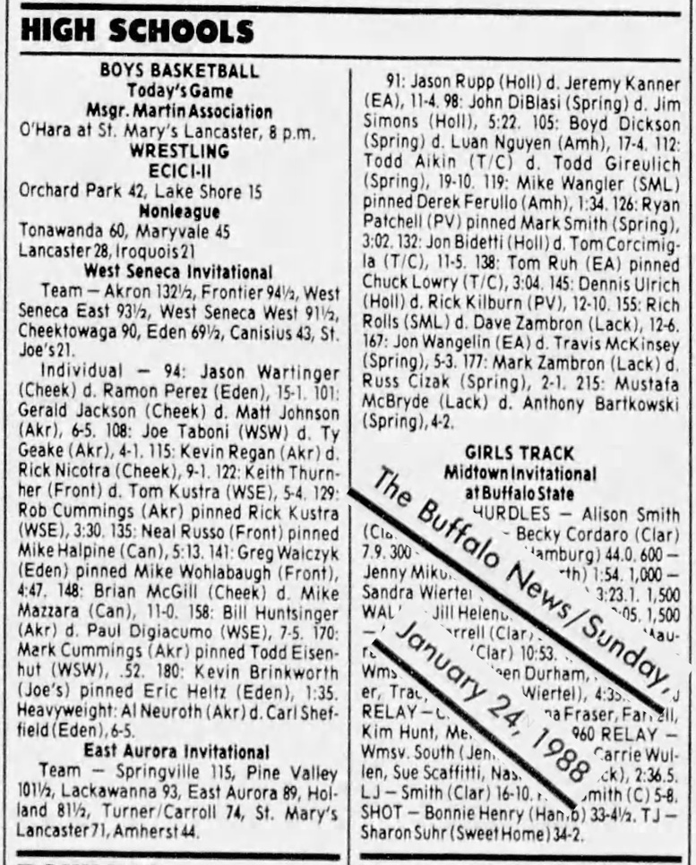 East Aurora Invitational Wrestling Tourrnament