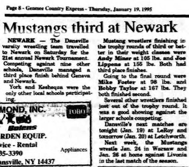 21st Annual Newark Invitational Wrestling Tournament