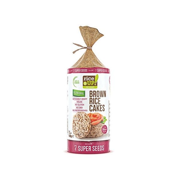 Rice Up Brown Rice Cakes with 7 super seeds Оризови бисквити със 7
