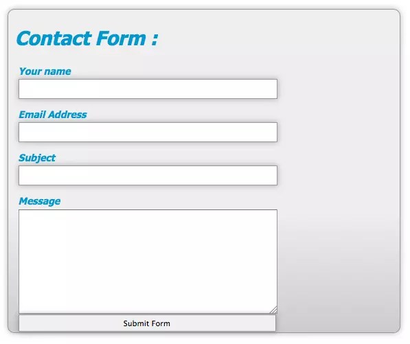 Style  Forms Using CSS — SitePoint