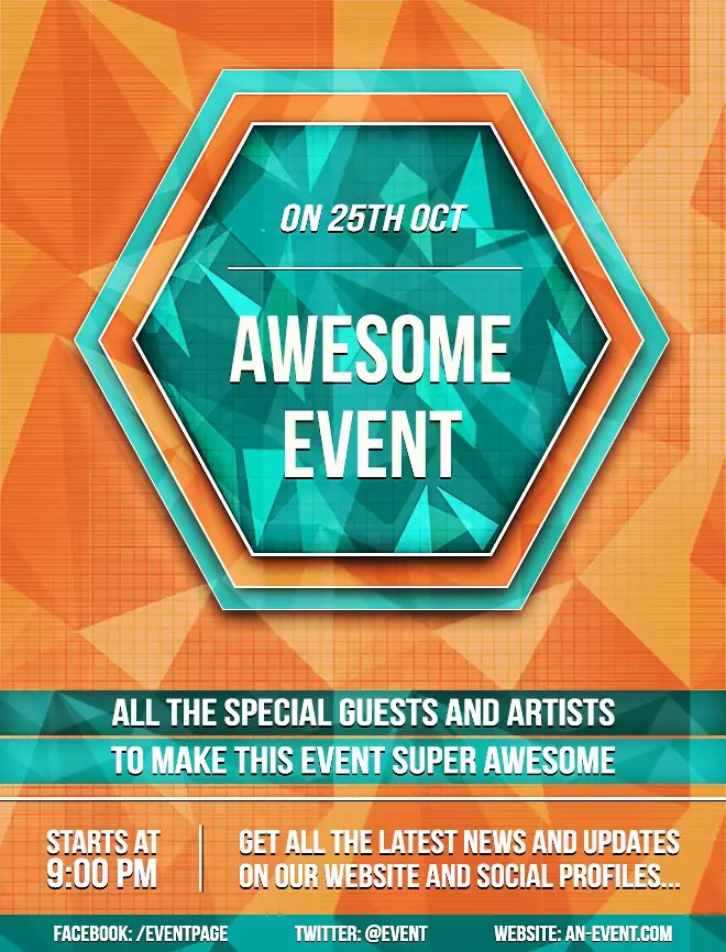 Create a Bright Geometric Event Flyer in SitePoint