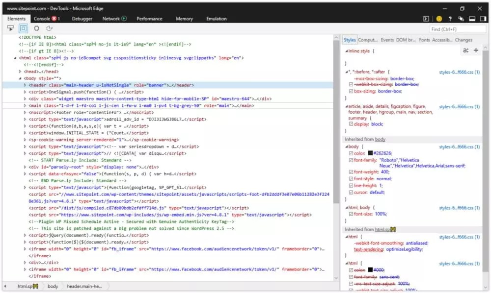 CSS Debugging and Optimization Browserbased Developer Tools SitePoint