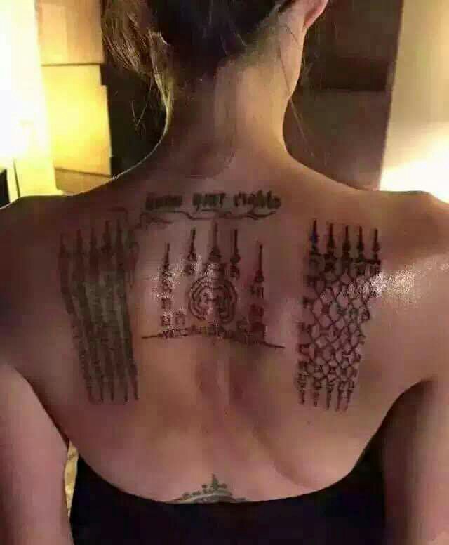 Angelina Jolie Gets New Khmer Tattoos In Siem Reap, Cambodia From Thai Tattooist, Ajannoo Kanpai - Cambodia Expats Online: Forum | News | Information | Blog 776_x_640_jpg
