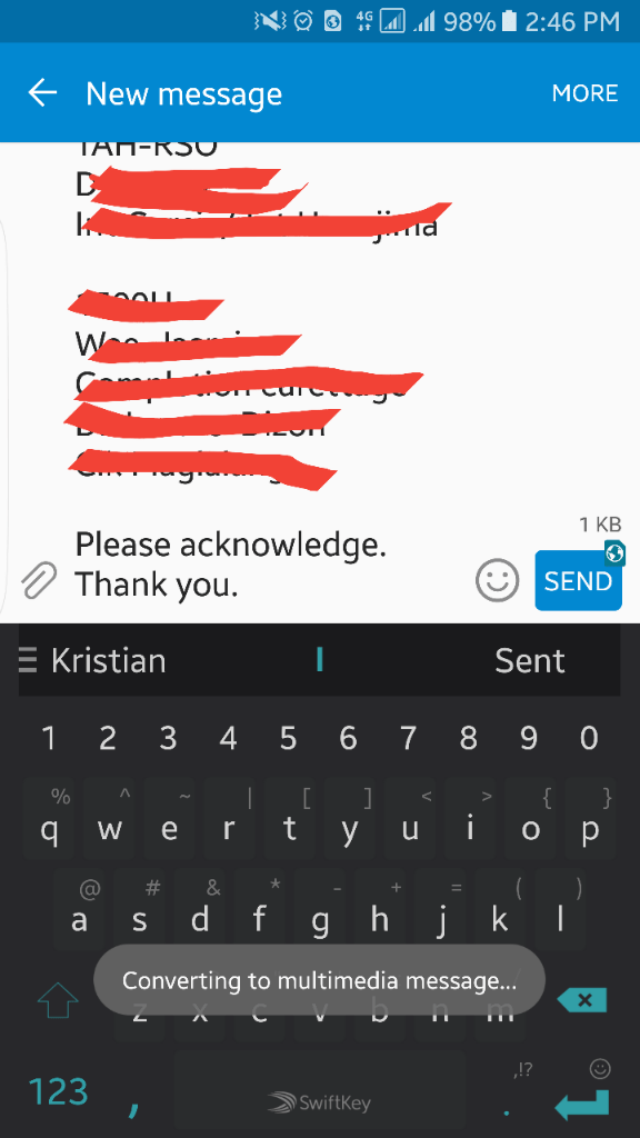Texts sending as MMS Samsung Galaxy S7 Android Forums