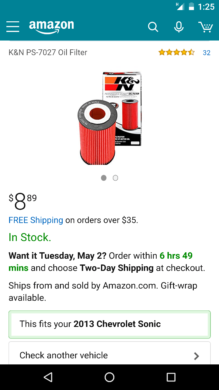 Oil filter brand? Page 3 Chevy Sonic Owners Forum