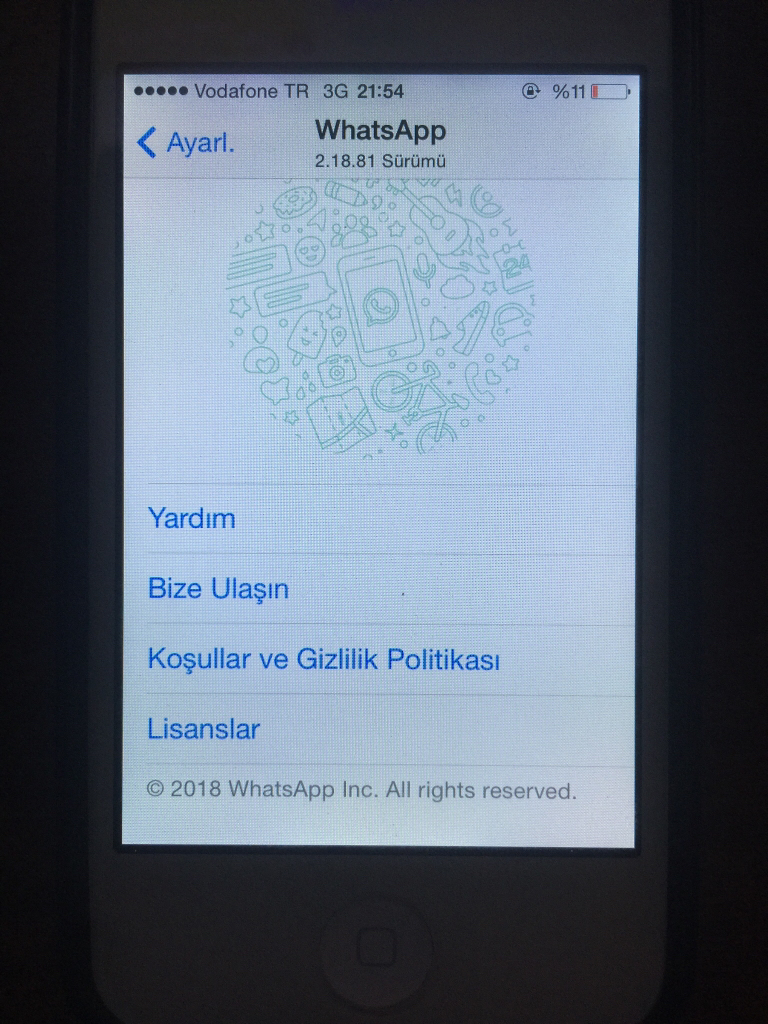 Whatsapp ve IPhone 4 IOS 7.1.2 Jailbreak of Turkey