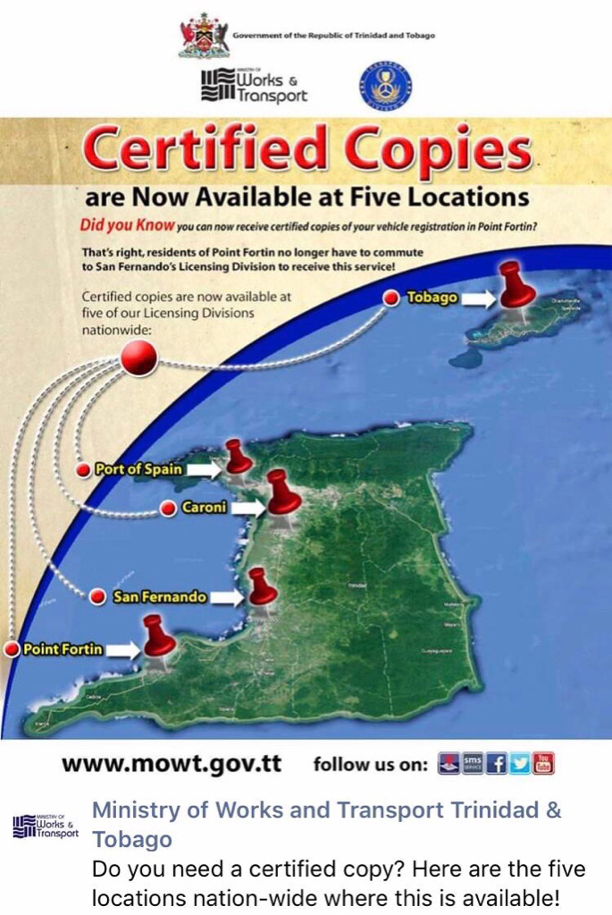List of vehicle inspection stations in Trinidad & Tobago