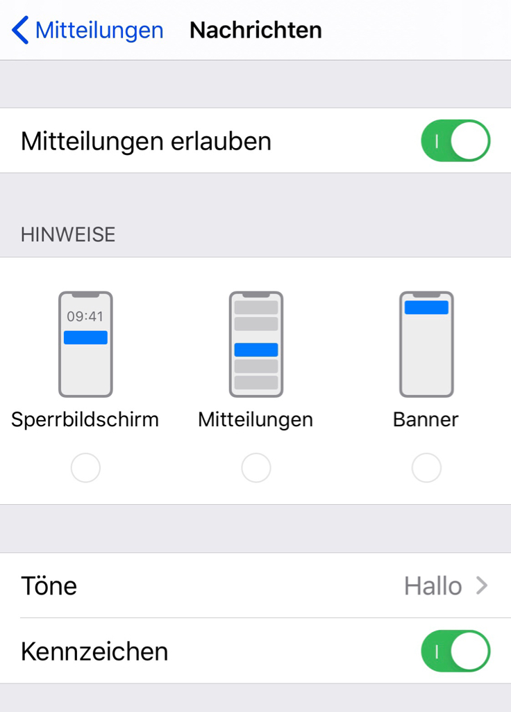 Iphone Sperrbildschirm Mitteilungen Banner