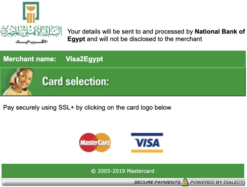 evisa, egypt, payment Upon Boarding