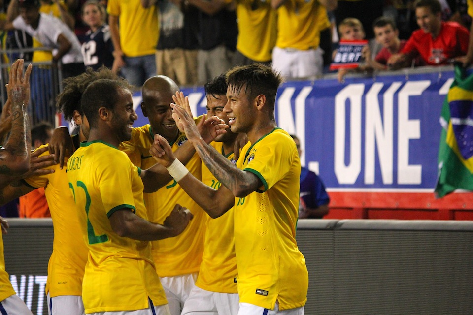 Brazil Team Celebrating Goal Upper 90 Studios Fantasy Premier