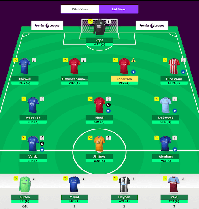 FPL GW13 Team Upper 90 Studios Fantasy Premier League Tips and Cheats