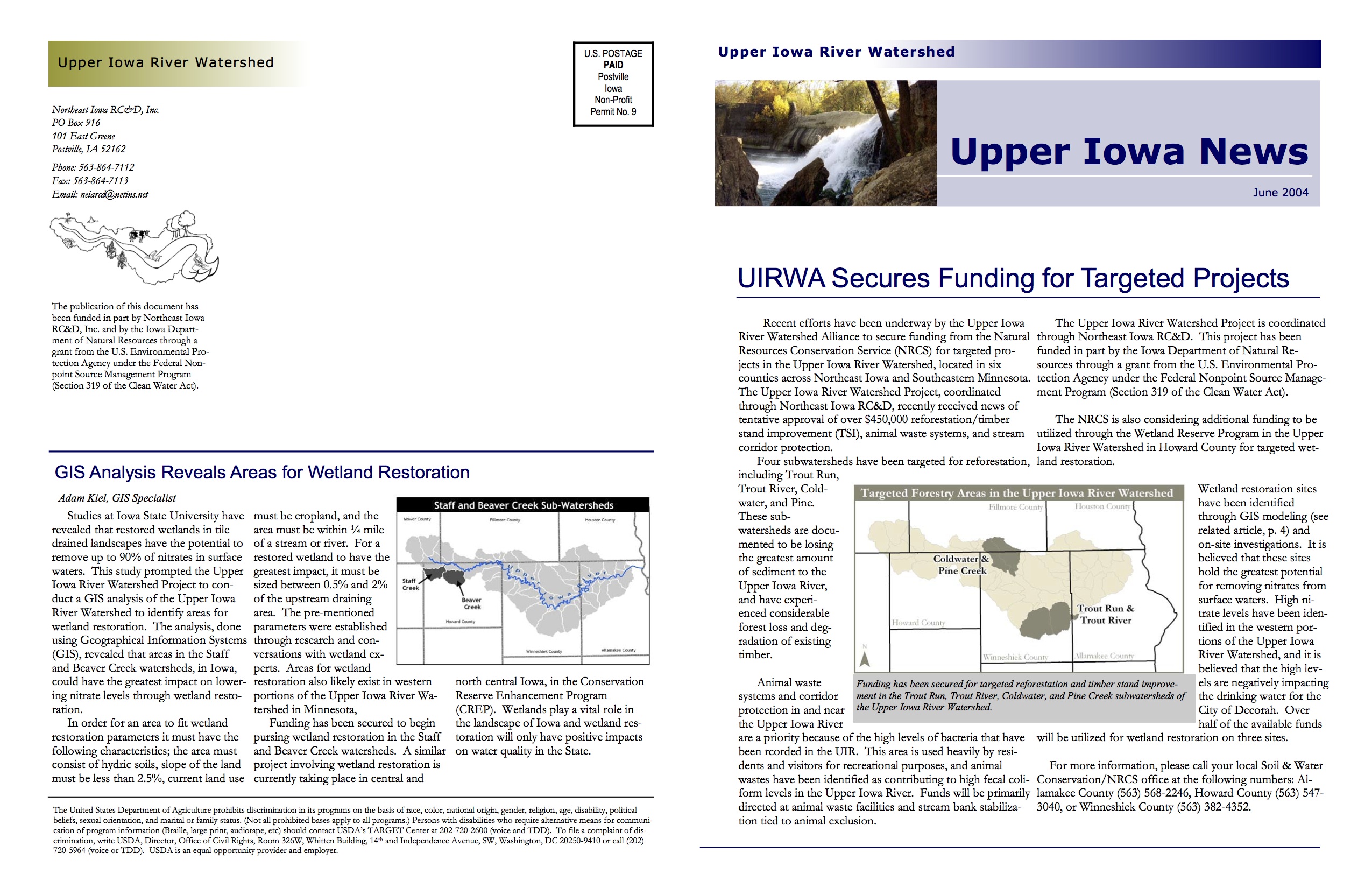 NewsletterJune2004 Upper Iowa River
