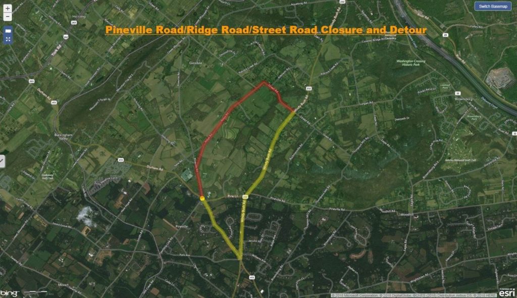Pineville/Street/Ridge Road Closures July 1627, 2018 Upper