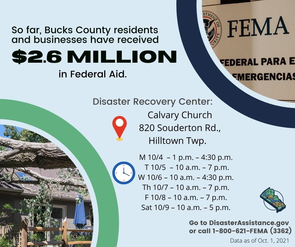 Disaster Recovery Center Hilltown Township Upper Makefield Township