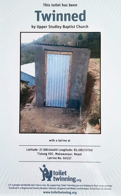 Toilet Twinning Upper Studley Baptist Church