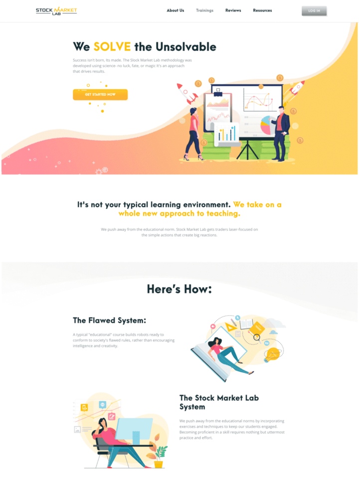 Stock Market Lab  Design Agency Upqode