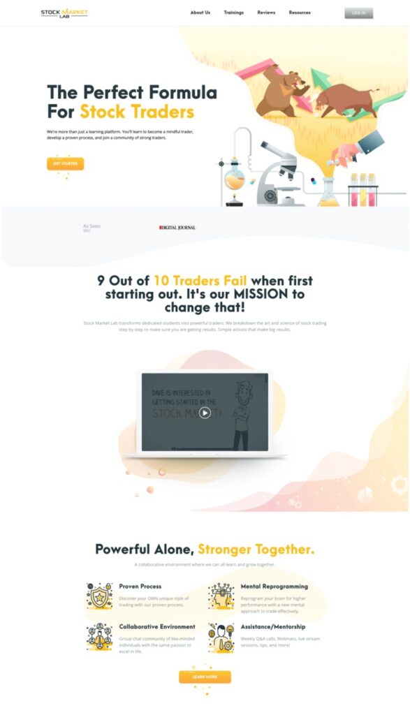 Stock Market Lab  Design Agency Upqode