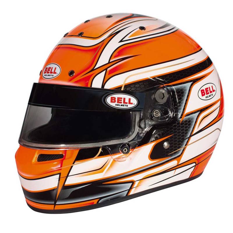 Bell KC7CMR Kart Racing Helmet Custom 6 3/4 (54) Venom Orange UPR