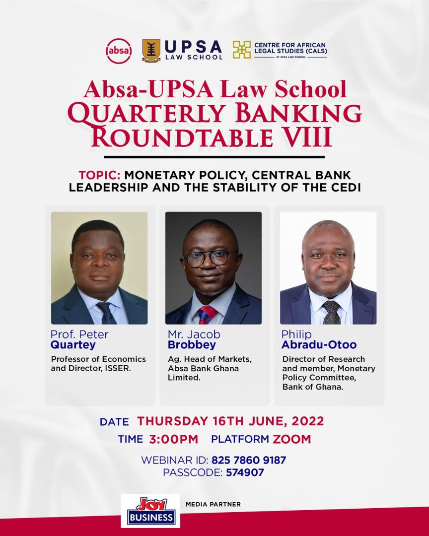8th Edition of AbsaUPSA Law School Quarterly Banking Roundtable