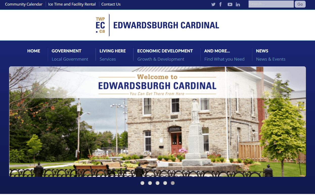 Small Town “Edwardsburgh Cardinal” Needs a New site and App