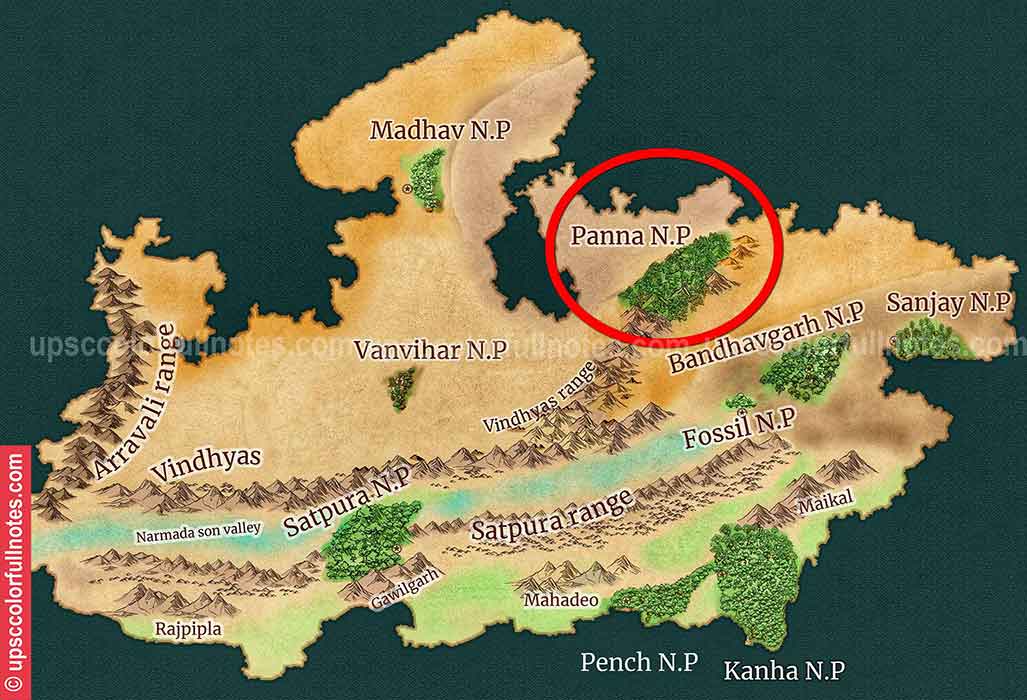 National park in Madhya Pradesh with Detailed Map 2021