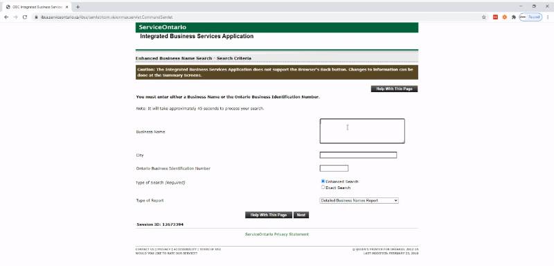Business Name Registration Business Ontario