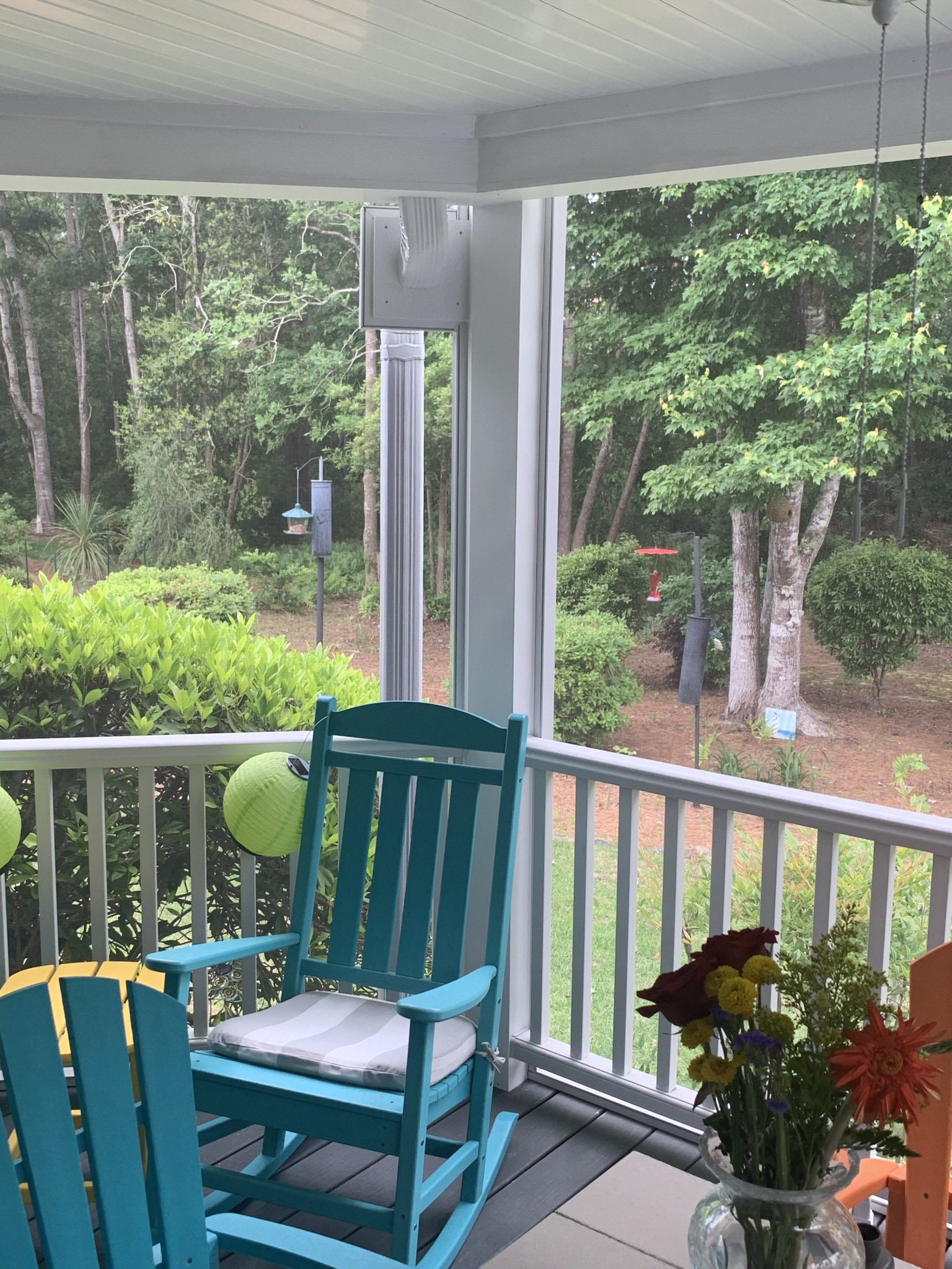 Porch with Gutter Through Screen UpSide Deck Ceiling