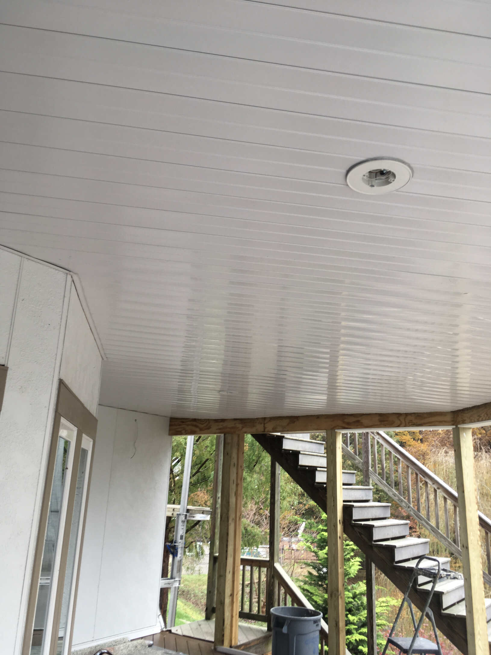Recessed Light UpSide Deck Ceiling