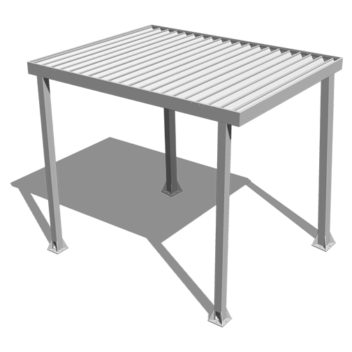 Entry door canopy with posts Upside Installation