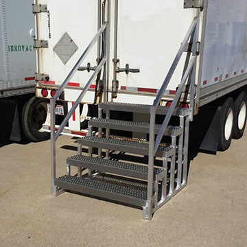 SEMI Step Standard Trailer Step - Upside Installation