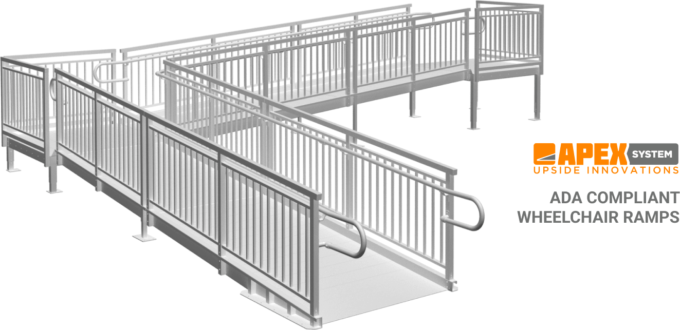 Wheelchair Ramp and Stairs with Canopy and Awning Upside Innovations
