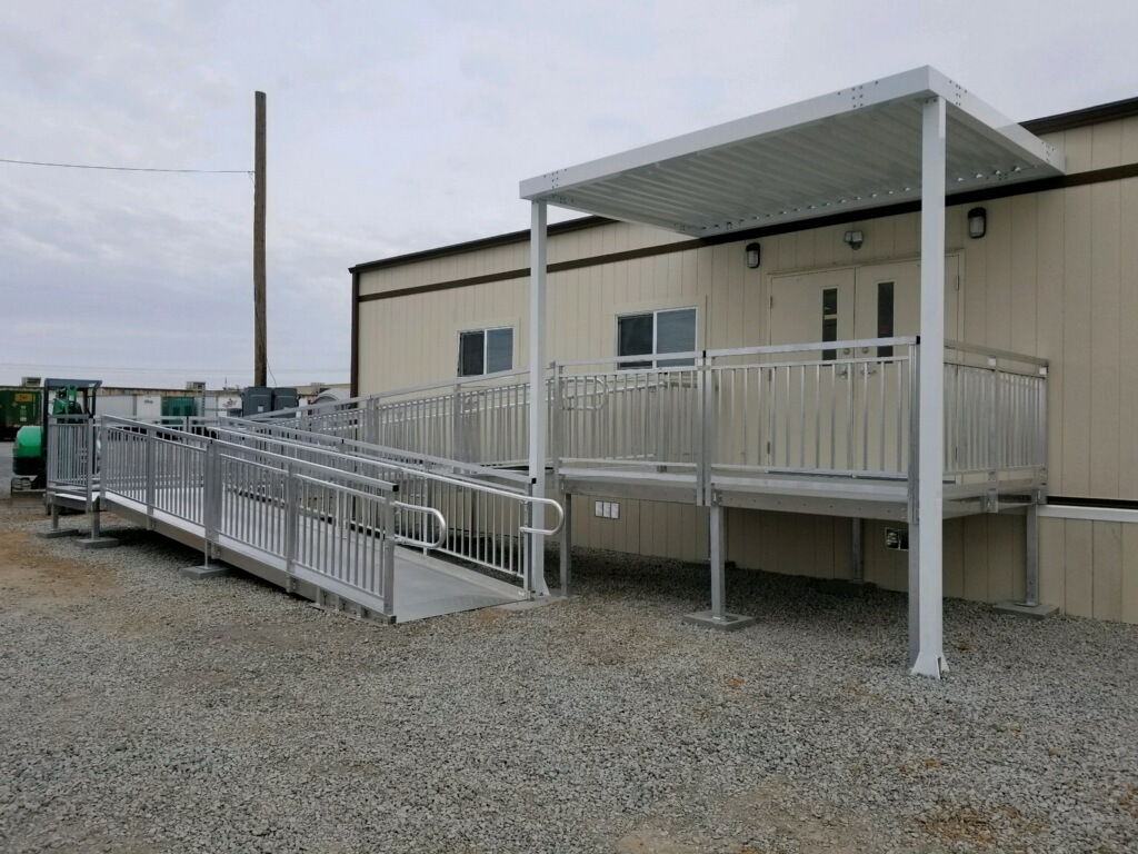 Ramp & Canopy for Modular Building Upside Innovations Install